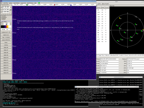 Ukázka obrazovky běžící stanice verze RMDS02B s detekcí založenou na programu SpectrumLab