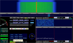 SDRX01B s LW anténou připojenou přes cca 5m koaxu RG58